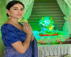 She is a religious person and worships Lord Ganesha.